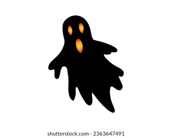 Scary Halloween Ghost Silhouette Illustration