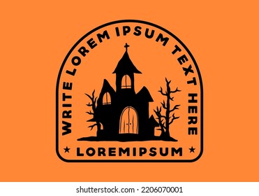 Scary Halloween ghost stuff illustration design
