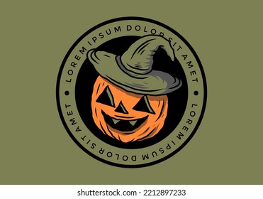 Scary Halloween ghost stuff illustration design