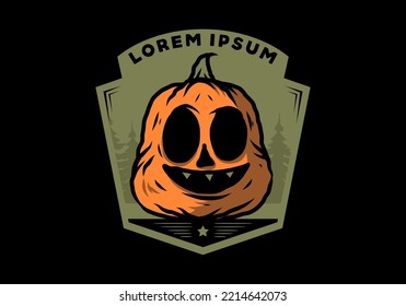Scary Halloween ghost stuff illustration design