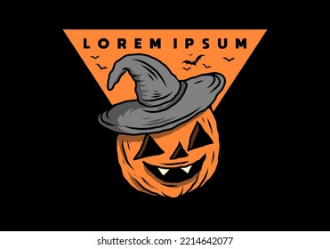 Scary Halloween ghost stuff illustration design