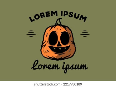 Scary Halloween ghost stuff illustration design