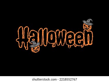 Scary Halloween ghost stuff illustration design