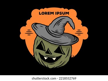 Scary Halloween ghost stuff illustration design