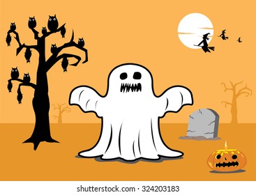 Scary Halloween Graphic Elements. Editable Clip Art.