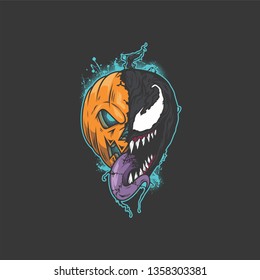 scary halloween illustration