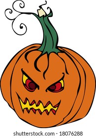 scary halloween jack-o-lantern pumpkin