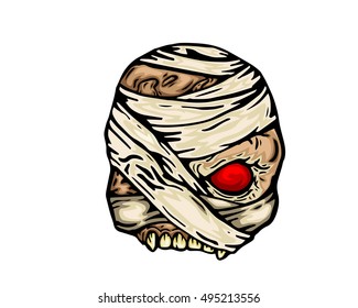 Scary Halloween Mask Costume - Mummy