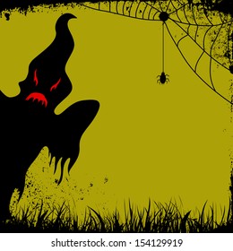 Scary Halloween night background can be use as flyer, banner or poster for Halloween night parties. 