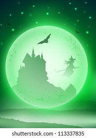 Scary Halloween night background. EPS 10.