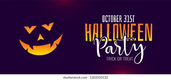 scary halloween party celebration banner design