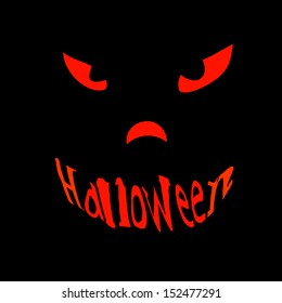 Scary Halloween poster, banner or flyer for night parties. 
