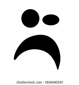 Scary Halloween pumpkin face icon. Vector illustration. Halloween Mask.
