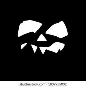 scary halloween pumpkin face vector art