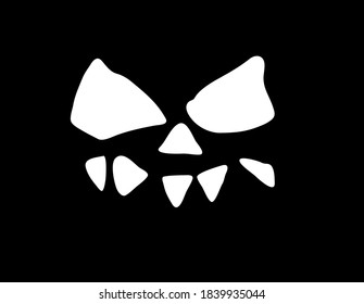 scary halloween pumpkin face vector art