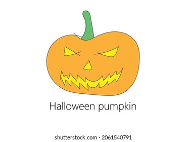 Scary Halloween pumpkin faces,vector illustrations