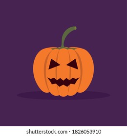 Schrecklicher Heilbutt. Halloween-Symbol - Vektorgrafik
