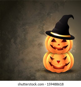 scary halloween pumpkin with space for your text