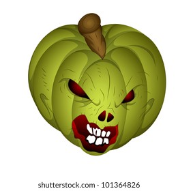 Scary Halloween Pumpkin Vector