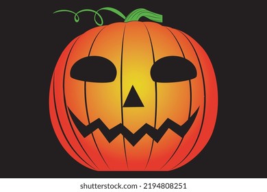 Scary Halloween pumpkin vector for Halloween