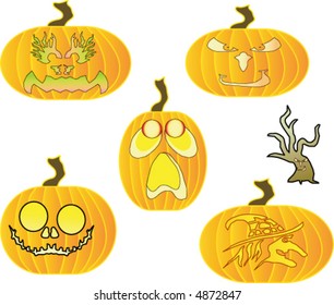 scary Halloween pumpkins