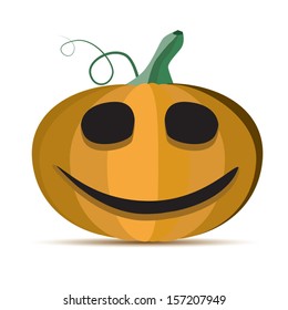 Scary Halloween Pumpkins, Vector Illustration.
