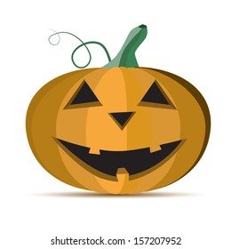 Scary Halloween Pumpkins, Vector Illustration.