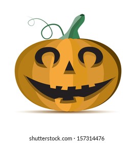 Scary Halloween Pumpkins, Vector Illustration.