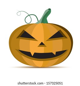 Scary Halloween Pumpkins, Vector Illustration.