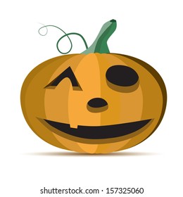 Scary Halloween Pumpkins, Vector Illustration.