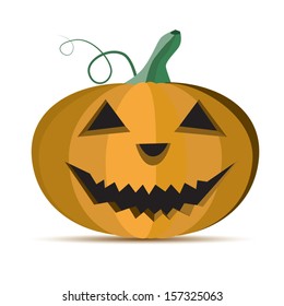Scary Halloween Pumpkins, Vector Illustration.