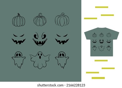 Scary Halloween t shirt design