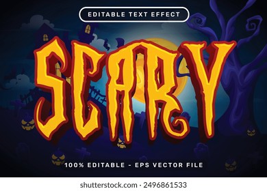 scary halloween text effect and editable text effect with halloween background	
