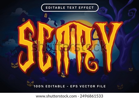 scary halloween text effect and editable text effect with halloween background	
