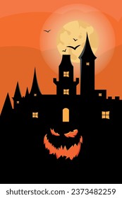 Scary Halloween theme cover illustration