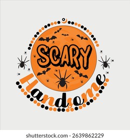 Scary Handsome Vector Art Design, Handsome Monster Vector Design, Creepy Handsome Character ClipArt, Spooky Dashing Vector Design, Spooky Graphic Design