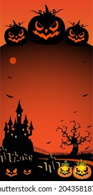 Scary happy halloween background Stock Vector