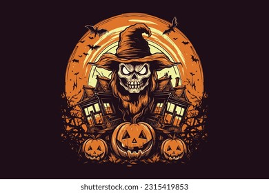 Scary Happy Halloween T-shirt Designs