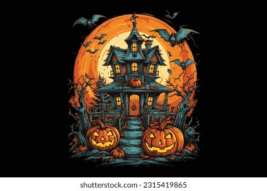 Scary Happy Halloween T-shirt Designs