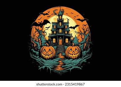 Scary Happy Halloween T-shirt Designs