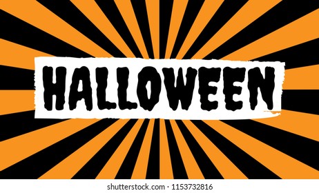 Scary Happy Halloween, vector illustration 