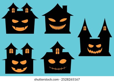 Scary Haunted House Halloween Decorations Set