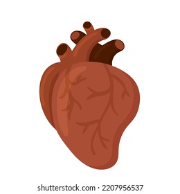 ilustración vectorial de corazón espantado
