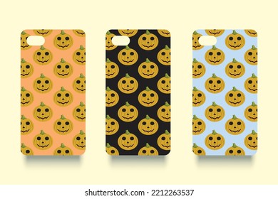 Scary Horrible Happy Halloween Seamless Pattern Design Background Vector Bats Skull Spooky Pumpkin Phone Cases Covers
