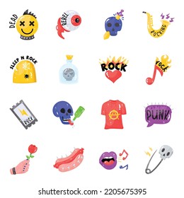 Scary and horror Flat Icons Pack
