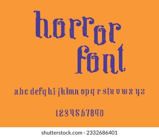 scary horror font set design