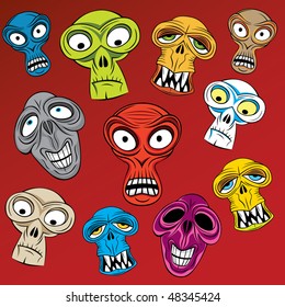 scary horror skulls