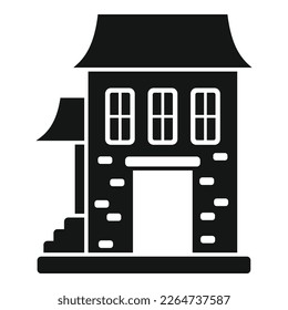 Scary house icon simple vector. Horror night. Castle fear