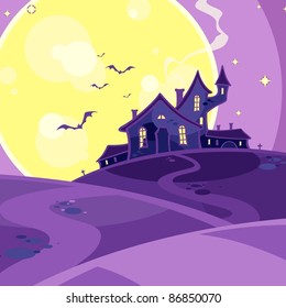 Scary house on a hill