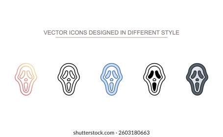 Scary icon design with white background stock illustration